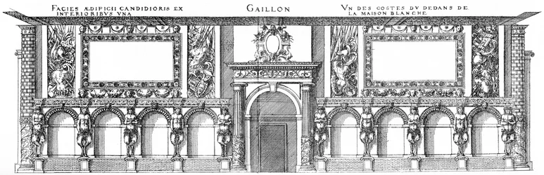 Gaillon jedna z wewnętrznych ścian Maison Blanche
